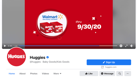 Huggies Walmart 'Give a Pack' Facebook Cover Video